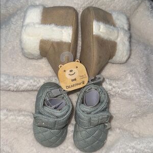 NWT Baby Bearpaw Boots size 2, & unbranded boots size 3-6 months